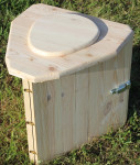 - toilette seche camping pliable transportable en bois