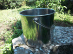 seau inox 12 litres avec couvercle (qualité alimentaire)